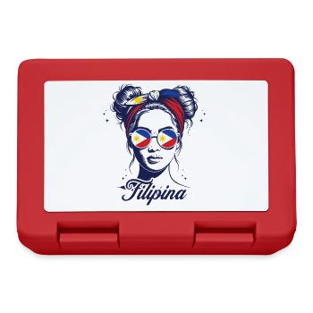 Drapeau Philippines Souvenir Femme Philippines - Boîte à goûter - rouge - Devant