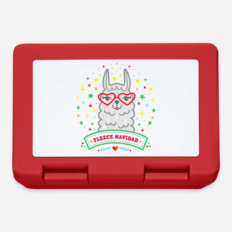 Lama Christmas Sweater Christmas Gift Alpaca - Lunchbox - red