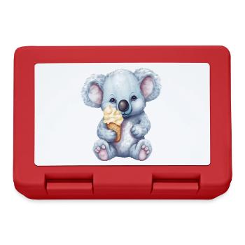 Joli koala comique avec crème glacée molle à la vanille - Boîte à goûter - rouge - Devant