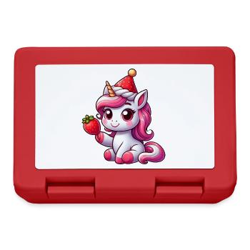 Douce Licorne Fraise Fantaisiste Été Fruité - Boîte à goûter - rouge - Devant