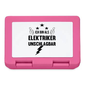 Ich bin als Elektriker unschlagbar - Brotdose - Pink - Vorne