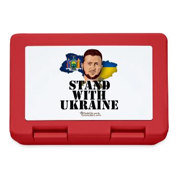 Ukraine Staat New York Selenskyj - Brotdose - Rot - Vorne