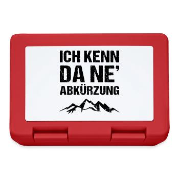 Ich Kenn Da Ne´Abkürzung Berge Wandern Humor - Brotdose - Rot - Vorne