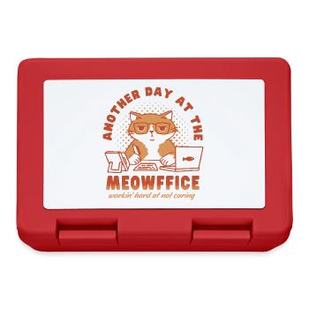 Ein weiterer Tag im Meowffice - Brotdose - Rot - Vorne