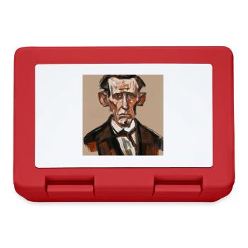 Founding Father Abraham Lincoln - Schiele - Lunchbox - red - Front