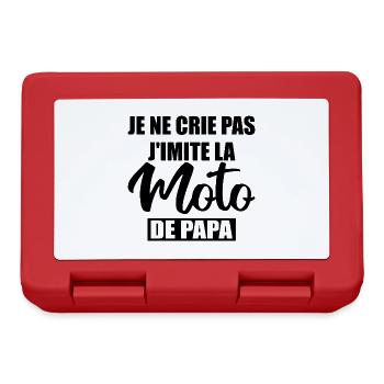 Je Ne Crie Pas J'imite La Moto De Papa Body Bébé - Boîte à goûter - rouge - Devant