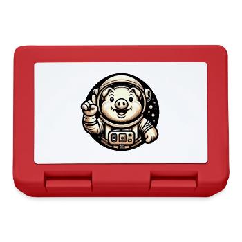 Astronaut Pig Space Universe Cosmonaut - Lunchbox - red - Front