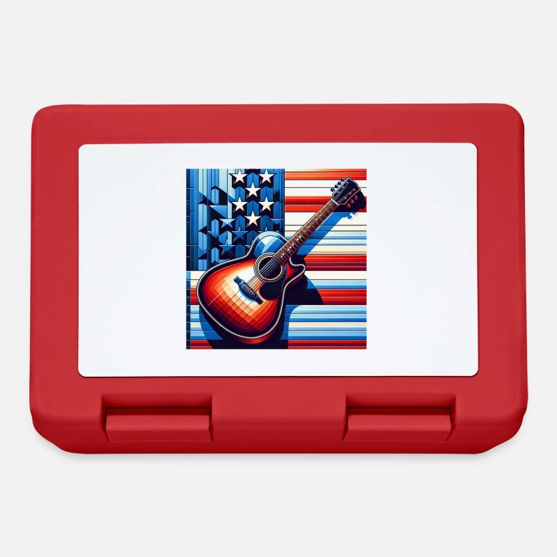 American Guitar - Lunchbox - red