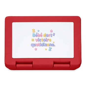 Bébé dort, victoire pour les parents ! - Boîte à goûter - rouge - Devant