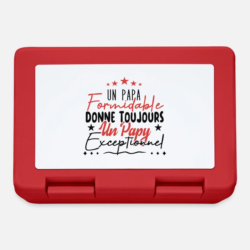 Papa Formidable Donne Toujours Papy Exceptionnel - Boîte à goûter - rouge