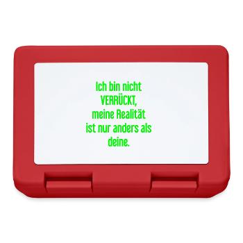 I'm not crazy – my reality is different - Lunchbox - red - Front