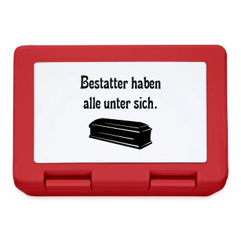 Bestatter haben alle unter sich - Brotdose - Rot - Vorne