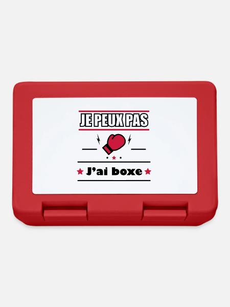 Je peux pas j'ai boxe - Boîte à goûter - rouge