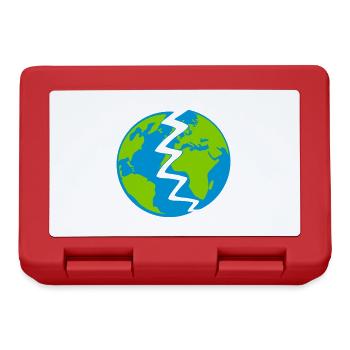 Destroyed Earth Design - Lunchbox - red - Front