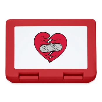 Patch heart broken - Lunchbox - red - Front