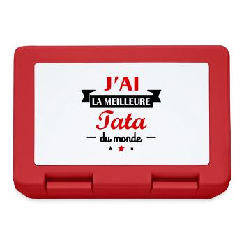 J'ai la meilleure tata du monde, meilleure tante - Boîte à goûter - rouge - Devant
