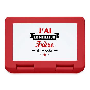 J'ai le meilleur frère du monde, grand-frère,frere - Boîte à goûter - rouge - Devant