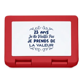23 ans Je Ne Vieillis Pas Je Prends De La Valeur - Boîte à goûter - rouge - Devant