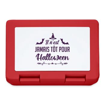 Il n’est jamais tôt pour Halloween - Boîte à goûter - rouge - Devant