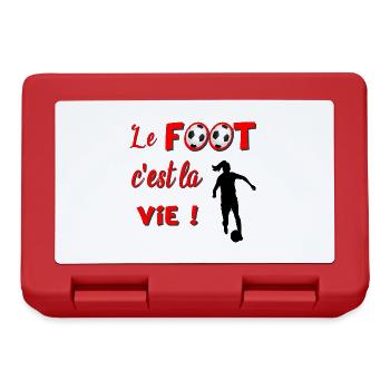 le foot c est la vie - Boîte à goûter - rouge - Devant