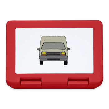 Beige French Van Car Oldtimer - Lunchbox - red - Front