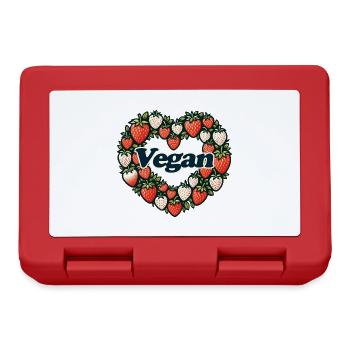 Végétalien - Boîte à goûter - rouge - Devant