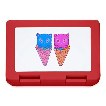 Cornet de crème glacée Cats Crème glacée Crème glacée Enfants - Boîte à goûter - rouge - Devant