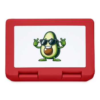 Cool avocado with sunglasses Funny design - Lunchbox - red - Front