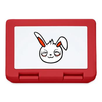 Bunny Tired Confused Relaxed Red Dark Circles Chill - Lunchbox - red - Front