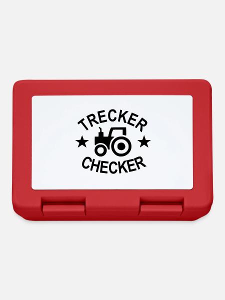 Trecker checker mit dem Traktor - Brotdose - Rot