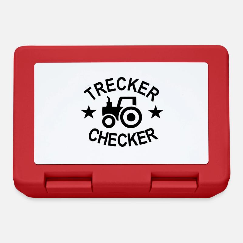 Trecker checker mit dem Traktor - Brotdose - Rot