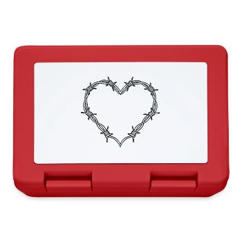 Heart - Barbed wire Heart - Lunchbox - red - Front