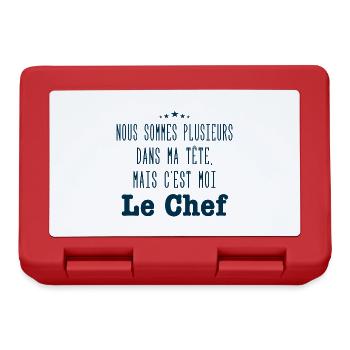 on est plusieurs dans ma tête - T-shirt Humour - Boîte à goûter - rouge - Devant