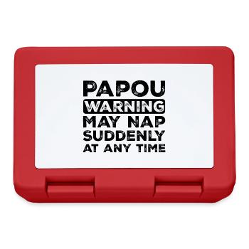 Funny Papou Grandpa On Father's Day Gift - Boîte à goûter - rouge - Devant