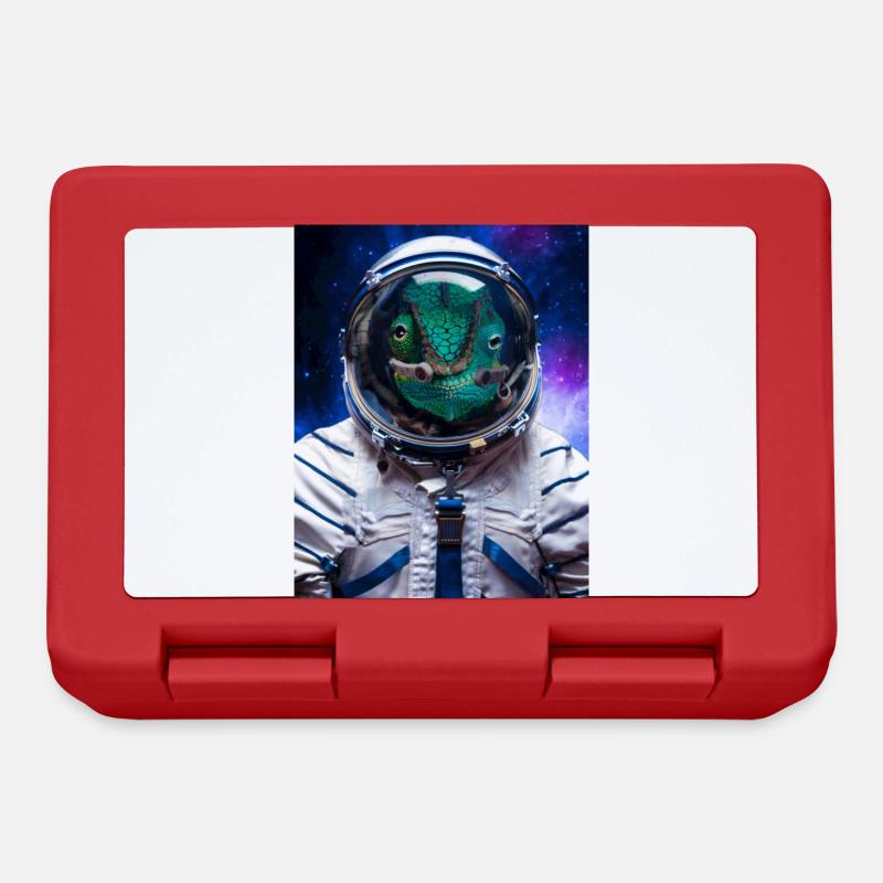 Panther Chamäleon Spaceman Astronaut - Brotdose - Rot