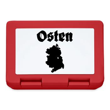Osten DDR Ostdeutschland Karte - Brotdose - Rot - Vorne