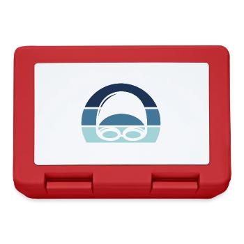 schwimmen Pool Geschenk Mann Frau Sport swiming - Brotdose - Rot - Vorne