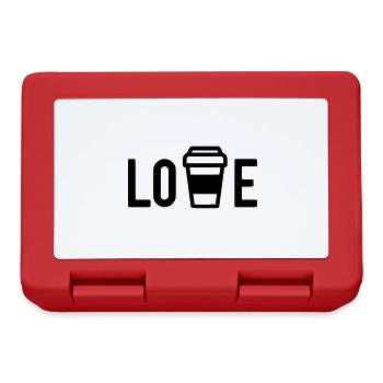 Love Kaffee - Brotdose - Rot - Vorne