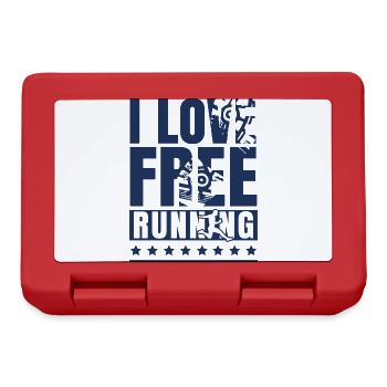 Ich liebe Parkour Frei Laufen Läufer Freerunning - Brotdose - Rot - Vorne