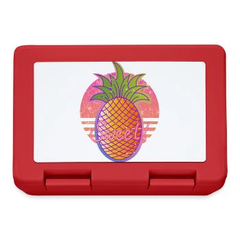 Sweet Ananas Retro - Brotdose - Rot - Vorne