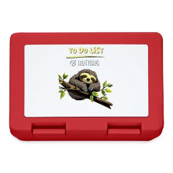 Cute sloth... Sloth has nothing to do - Lunchbox - red - Front