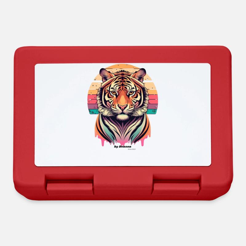 Tiger Bunt - Brotdose - Rot