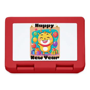 Happy New Year cute animal making party - Brotdose - Rot - Vorne