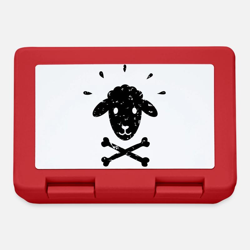 Jolly Roger Schaf – Schwarzes -Schaf – Mäh! - Brotdose - Rot