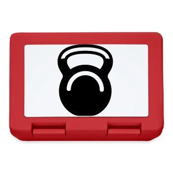 Hantel gewichte icon - Brotdose - Rot - Vorne