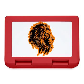 Lion's head symbol lion - Lunchbox - red - Front