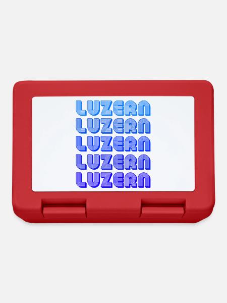 Luzern Gradient Schriftzug - Brotdose - Rot