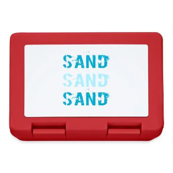 Sand Sand Sand / Sommer / Sprüche / Trend - Brotdose - Rot - Vorne