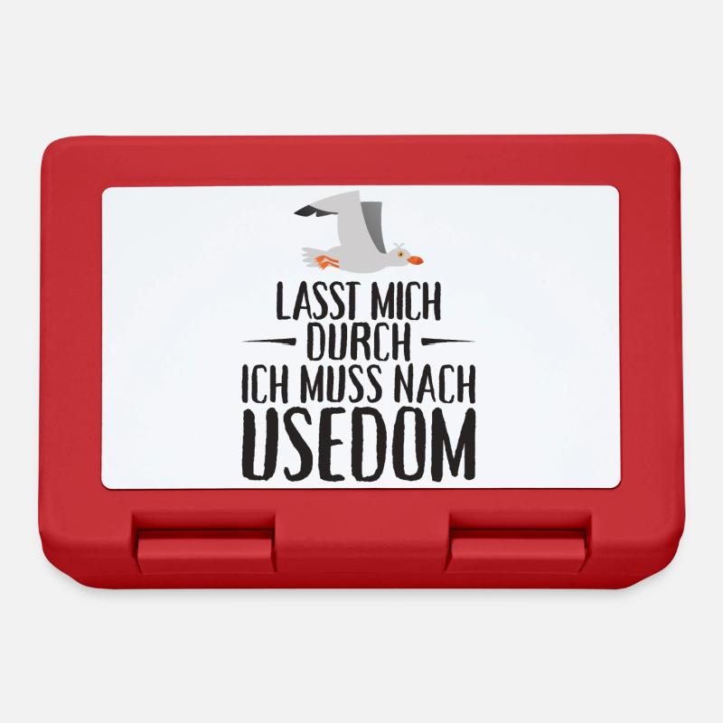 Lasst mich durch ich muss nach Usedom Möwe - Brotdose - Rot