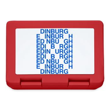 EDINBURGH Scottish Scotland Flag Schottland - Brotdose - Rot - Vorne